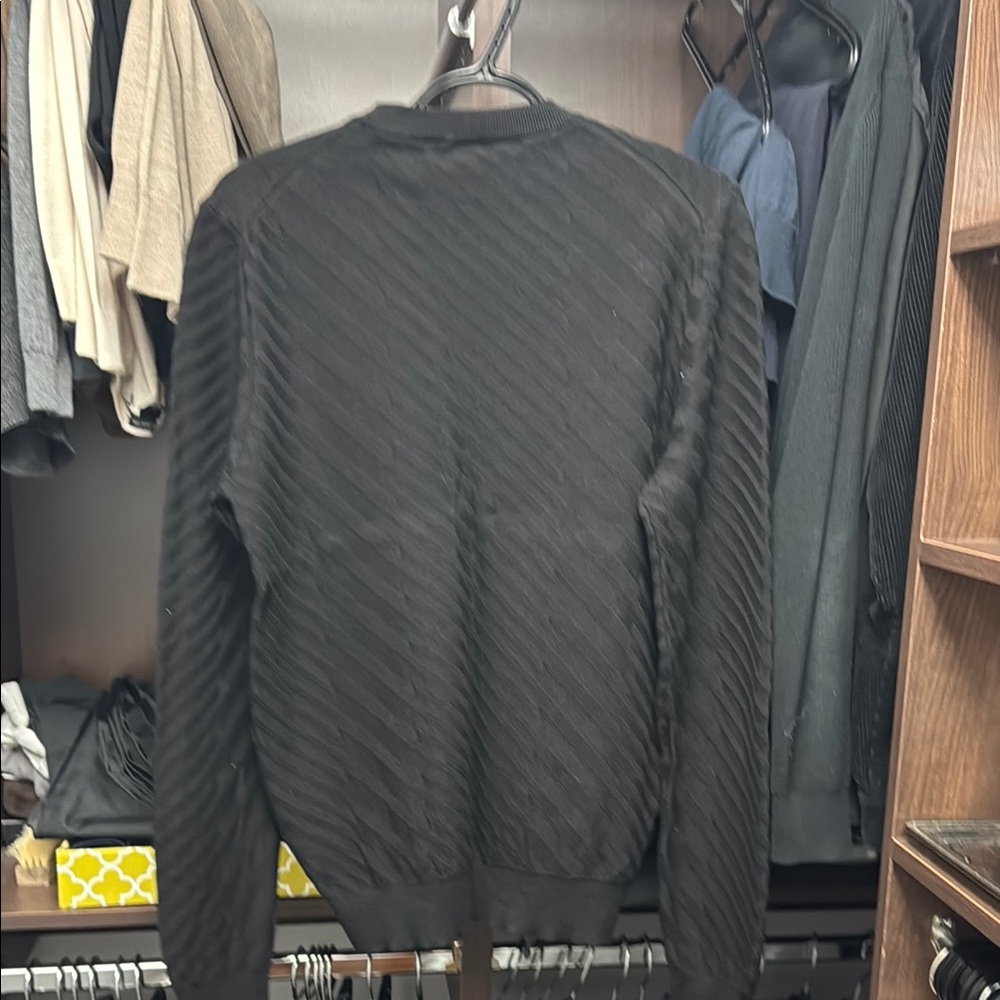 Boss Black Crewneck Sweater with Textured Design - Picture 4 of 4